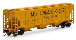 Athearn N ATH27411 PS 4427 Covered Hopper Milwaukee Road MILW #97611
