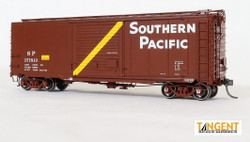 Tangent Scale Models HO 23010-09 SP Sacramento Shops Rebuilt 40-Foot Box Car With 10-Foot Doors 'Southern Pacific Brown Repaint 1965+' SP #177824