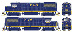 Bowser Executive Line HO 25127 DCC Ready GE U25B Phase IIa Locomotive C & O 'Solid Blue - Merger Renumbering' C&O #8106 