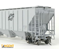 Tangent Scale Models HO 21027-04 Pullman-Standard PS-2 4427 High Side Covered Hopper Chicago North Western 'Delivery 1-1967' CNW #170057