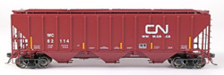 Tangent Scale Models HO 21031-04 Pullman-Standard PS-2 4427 High Side Covered Hopper Canadian National CN 'Ex-WC Conspicuity 2008+' WC #82114