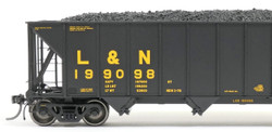Tangent Scale Models HO 32011-09 Bethlehem Steel 3350CuFt Quad Coal Hopper Louisville & Nashville 'Delivery Black 1978' L&N #199006