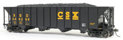 Tangent Scale Models HO 32012-17 Bethlehem Steel 3350CuFt Quad Coal Hopper Seaboard System/CSXT 'Black Repaint 1987+' SBD #346184