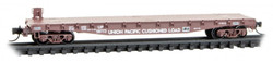 Micro Trains Line N 045 00 721 50' Fishbelly-Side Flatcar with Side-Mount Brake Wheel Union Pacific UP #58773