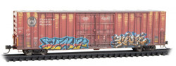 Micro Trains Line N 123 44 073 60' Rib Side Double-Plug Door High-Cube Boxcar Weathered w/modified door detail Canadian Pacific CP #218288 