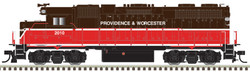 Atlas Master Silver Series HO 10004061 DCC Ready EMD GP38 Diesel Locomotive w/Ditch Lights Providence & Worcester #2010