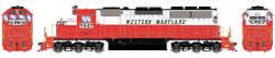 Athearn HO ATH87330 DCC/Tsunami 2 Sound Equipped EMD SD40 Locomotive Western Maryland WM #7447