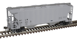 Atlas Master Plus HO 20007121 Portec 3000 2-Bay Covered Hopper Milwaukee Road MILW #96025