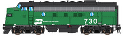 Intermountain N 69277-06 DCC Ready EMD F7A Locomotive Burlington Northern BN #730