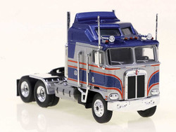 Brekina Automodelle 85741 - Kenworth K100 Aerodyne Sleeper-Cab Semi Tractor Silver, Blue, Red