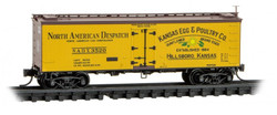 Micro Trains Line N 058 00 602 36' Wood-Sheathed Ice Reefer 'Poultry & Egg Series #3' Kansas Egg & Poultry Co. NADX #3520