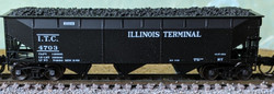 Bluford Shops N 74170 3-Bay Offset Side Hopper Illinois Terminal 'As delivered' ITC #4703