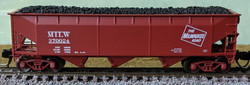 Bluford Shops N 74185 3-Bay Offset Side Hopper Milwaukee Road 'Post-1953' MILW #370402