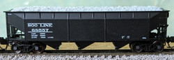 Bluford Shops N 74214 3-Bay Offset Side Hopper Soo Line 'Black' SOO LINE #68599