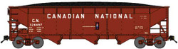 Bluford Shops N 74034 3-Bay Offset Side Hopper Canadian National '12" Billboard Lettering' CN #324551