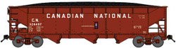 Bluford Shops N 74035 3-Bay Offset Side Hopper Canadian National '12" Billboard Lettering' CN #324583
