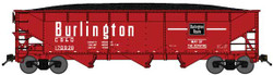 Bluford Shops N 74055 3-Bay Offset Side Hopper Burlington 'Chinese Red' CB&Q #170817