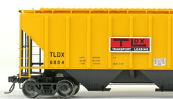 Tangent Scale Models HO 21041-02 Pullman-Standard PS-2 4427 High Side Covered Hopper TLDX 'Delivery Yellow Lease 3-1967' TLDX #6871