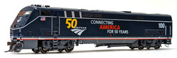 Athearn Genesis HO ATHG81314 DCC/Tsunami 2 Sound Equipped GE AMD103 / P42 Genesis Locomotive Amtrak '50th Anniversary Midnight Blue' AMTK #100