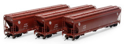 Athearn Genesis HO ATHG15433 ACF 4600 3-Bay Center Flow Hopper Santa Fe ATSF 3-Pack