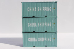 Jacksonville Terminal Company N 205476 20' Standard Height Corrugated Side Containers China Shipping 3-Pack