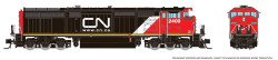 Rapido Trains Inc N 540038 DCC Ready GE Dash 8-40CM Locomotive Canadian National 'Website Logo Scheme' CN #2429