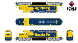 ScaleTrains Rivet Counter HO SXT38776 DCC Ready EMD SD40-2 Locomotive Santa Fe 'Repaint Lettering' ATSF #5169