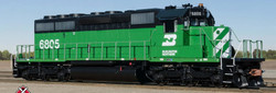 ScaleTrains Rivet Counter HO SXT38787 DCC/ESU Loksound 5 Equipped EMD SD40-2 Locomotive Burlington Northern 'As Delivered with Locotrol' BN #6807