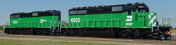 ScaleTrains Rivet Counter HO SXT38787 DCC/ESU Loksound 5 Equipped EMD SD40-2 Locomotive Burlington Northern 'As Delivered with Locotrol' BN #6807