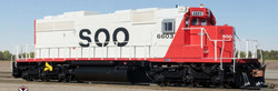 ScaleTrains Rivet Counter HO SXT38827 DCC/ESU Loksound 5 Equipped EMD SD40-2 Locomotive Soo Line 'Red & White-As Built' SOO #6603