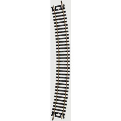 Atlas HO 837 Code 100 Snap Track Nickel-Silver Rail Black Ties 24" Radius Curve - 6-Pack