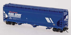 Intermountain N 67036-19 ACF 4650 Cu. Ft. 3 Bay Covered Hopper Montana Rail Link '2-Bar Logo' MRL #50002