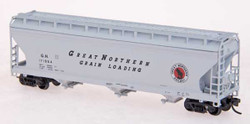 Intermountain N 67051-23 ACF 4650 Cu. Ft. 3 Bay Covered Hopper Great Northern 'Slanted Lettering, red Rocky Logo' GN #171939