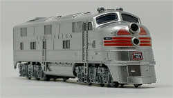 Kato N 176-5401-LS-DMW with DCC/ESU LokSound V5 EMD E5A Locomotive Chicago, Burlington & Quincy CB&Q #9910A 'Silver Speed'