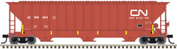 Atlas Trainman HO 20006654 Thrall 4750 Covered Hopper w/Conspicuity Stripes Canadian National IC #769578