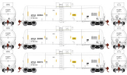 Athearn N ATH18031 30,000-Gallon Ethanol Tank Car UTLX #3 3-Pack