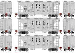 Athearn HO ATH15423 PS-2 2003 2-Bay Covered Hopper Rock Island RI 3-Pack