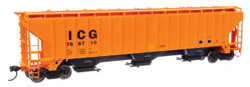 Walthers Mainline HO 910-49041 57' Trinity 4750 3-Bay Covered Hopper Illinois Central Gulf ICG #766710