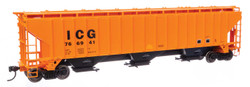 Walthers Mainline HO 910-49044 57' Trinity 4750 3-Bay Covered Hopper Illinois Central Gulf ICG #766941