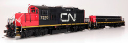 Rapido Trains Inc HO 41518 DCC/ESU LokSound V5 Equipped EMD GP9rm Mother & Powered Slug Set Canadian National Late 'Large Noodle Logo' CN #7221 + #256