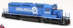 ScaleTrains Rivet Counter HO SXT38796 DCC Ready EMD SD40-2 Locomotive w/Ditch Lights Conrail Large 'Quality' Logo CR #6450
