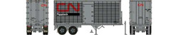 Rapido Trains Inc HO 403088 26' Can-Car Dry Van Trailer with Side Door CN Piggyback 'Noodle Logo' #260003