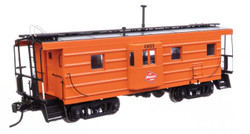 WalthersProto HO 920-103657 Milwaukee Road Rib Sided Caboose  Milwaukee Road w/Oil Stove MILW #063