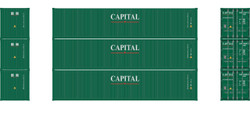 Athearn HO ATH16386 40' Low Cube Container CLHU #2 3-Pack