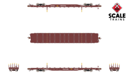 ScaleTrains Rivet Counter N SXT38976 BSC F68BH Finger Rack Flatcar Trailer Train/Oxide Red TTJX #80386