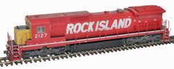 Atlas Master Silver Series HO 10004177 DCC Ready GE DASH 8-40C Locomotive w/Front & Rear Ditch Lights Rock Island #2127