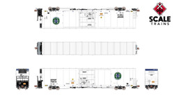 ScaleTrains Rivet Counter HO SXT40130 Trinity 82' 7711 Mechanical Reefer BNSF 'Logo Icicles' No Stripes Carrier Non-Sound BNSF #793864