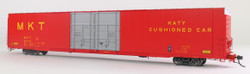 Tangent Scale Models HO 25066-01 Greenville 86′ Double Plug Door Box Car Missouri-Kansas-Texas 'Delivery 1969 Red' MKT #8542