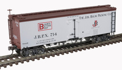 Atlas Master HO 20007195 36' Wood Reefer Baum's Better Beef JBPX #714