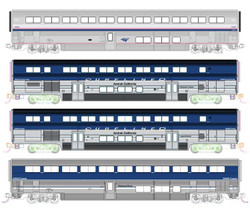 Kato N 106-9002 Pacific Surfliner Add-On 4-Piece Set